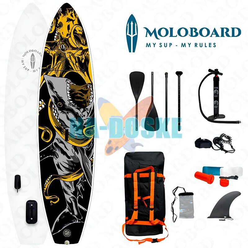 надувной сап борд с веслом MoloBoard Shark Mako 11'