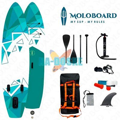 Серфинг доска с веслом MoloBoard Pro Design 12'6 Green