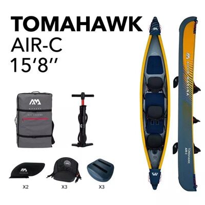 Трёхместный каяк Aqua Marina 15'8" Tomahawk AIR-C 2023