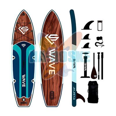 Надувной sup board Wave Dark Wooden 11'0